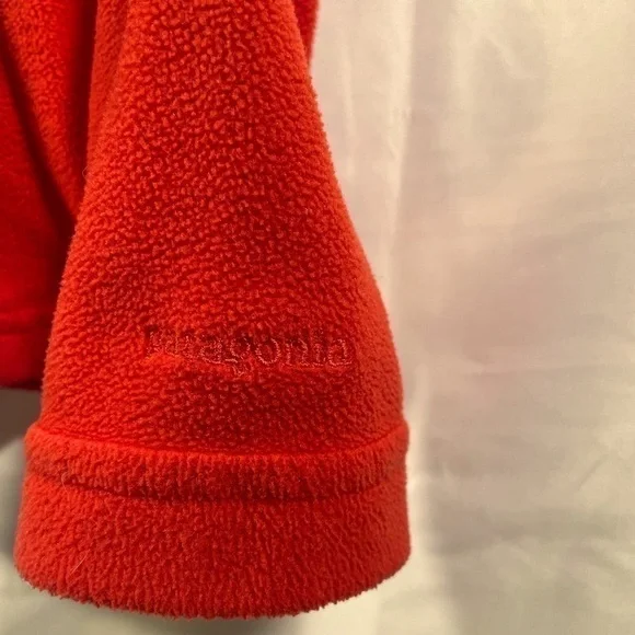 Patagonia Fleece Womens Long Sleeve Hoodie Outdoor Orange Size Small - Picture 6 of 7